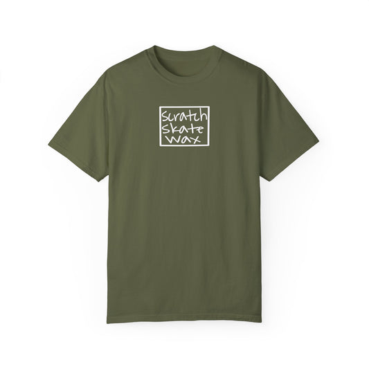 Scratch Skate Wax Box Logo Tee Hemp Green