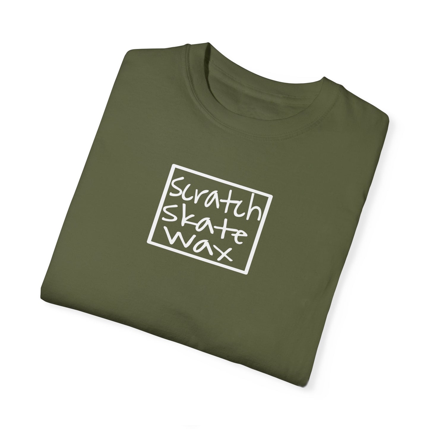 Scratch Skate Wax Box Logo Tee Hemp Green